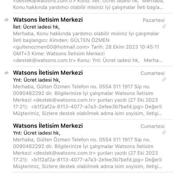 Watsons Ücret İadesinin Haftalardır Yapılmaması!