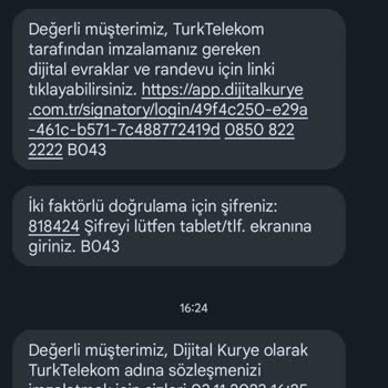 Dijital Kurye Hattım Teslim Edilmiyor