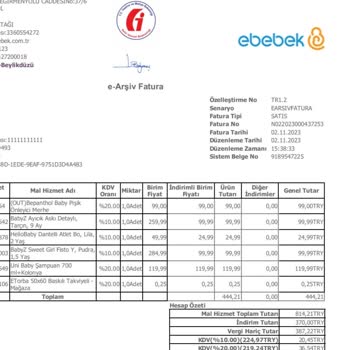 ebebek Fatura Fiyat Tutmaması