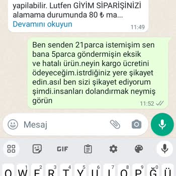 Sweatbutikk_ (Instagram) Eksik Ve Hatalı Ürün Gönderimi