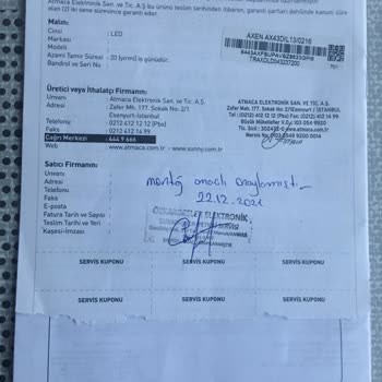 Sunny Servis Ve Üreticisi Garantili Cihazı Garanti Dışına Çıkarmak