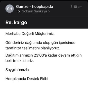 Hoopkapıda Teslim Edilmeyen Kargo