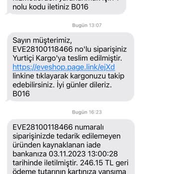 Eve Siparişimde Problemler Yaşıyorum