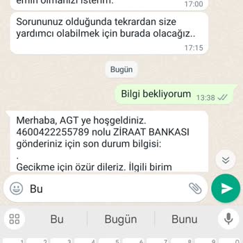 AGT Kurye (aynigunteslim.com) Ziraat Bankası Kartım Teslim Edilmiyor