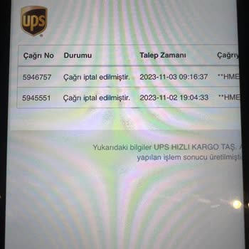 UPS Türkiye Bütün Gün Gelmeyen Kurye