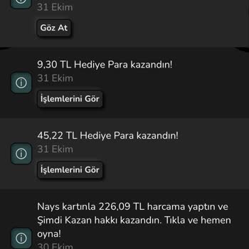 Nays Hediye Para Yüklenmiyor