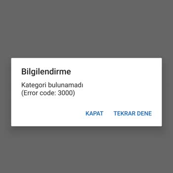 Sahibinden Error 3000 Hatası