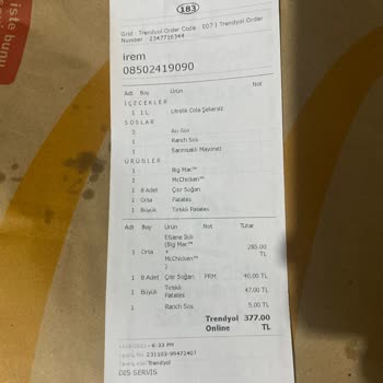 McDonald's Eksik Ve Bayat Sipariş