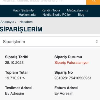 İtopya Bilgisayar Sipariş Verdiğim Sistemi Halen Göndermemesi