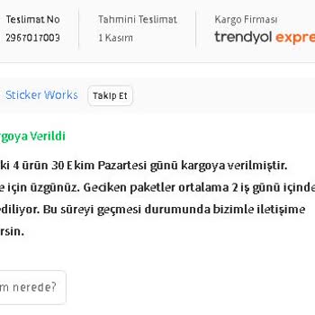 Trendyol Express Kargo Aşırı Gecikmesi