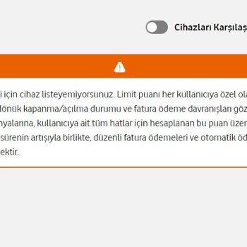 Vodafone Müşteri Puanı Sıfırlaması