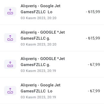 Jet Games Oyun İçi Satın Alım
