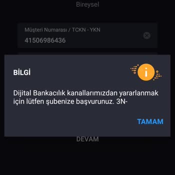 İş Bankası 3N Bildirimi Geliyor Ve Giriş Yapamıyorum Mağdurum