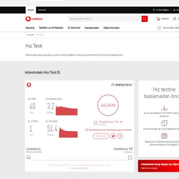 Vodafone Evde İnternet 100 MB Değil 10MB Bile Zor.
