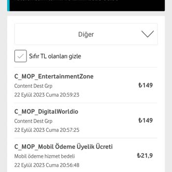Vodafone Vepaş Tarafından Bilgim Olmadan Para Çekimi