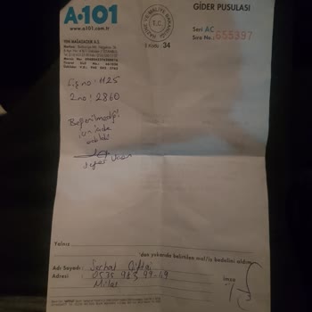 A101 Mal Geri Verildi Ödeme Yapılmadı