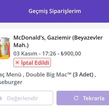 Getir Uygulaması Mağduru Oldum