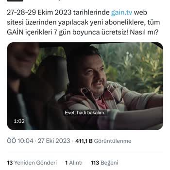 Gain 29 Ekim Kampanyasıyla İlgili Üyelik Ücreti İadesi Talebi