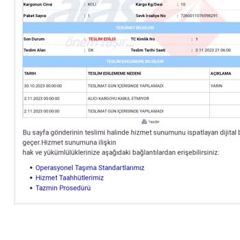 Aras Kargo Kargomu Tanımadığım Birine Sipariş Etmiş