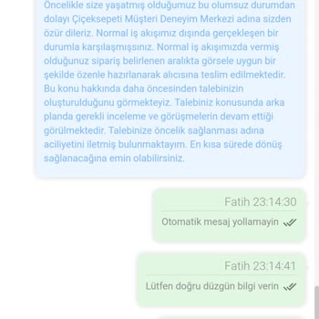 ÇiçekSepeti Siparişim Teslim Edilmedi
