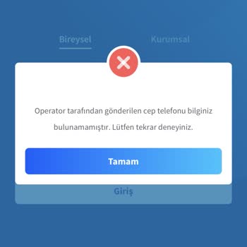 Halkbank Operatör Tarafından Cep Telefonu Bilginiz Bulunamamaktadır