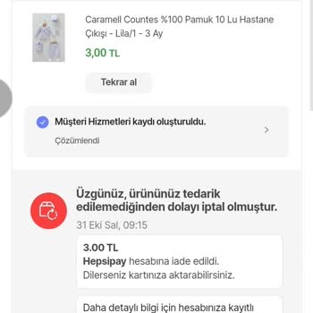 Hepsiburada Sipariş İptalindeki Kuponu Vermiyor