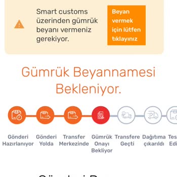 Trendyol Gümrük Beyanı Bana Gelmedi