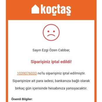 Koçtaş Ücret İade Sorunu