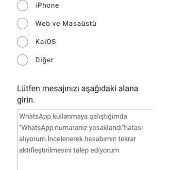 WhatsApp Hesabımın Bir Anda Durduk Yere Kapanması