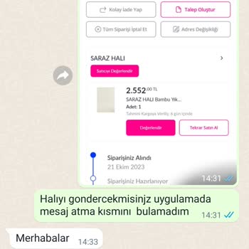 Pazarama Param İade Olmadı
