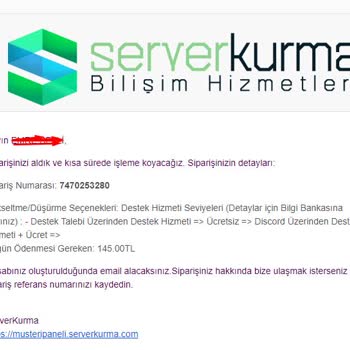 Serverkurma.com Hizmet Alamadım