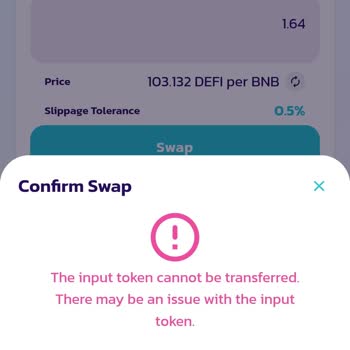 Pancakeswap - Unable to Sell Coin Linked to Binance Wallet