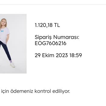 Mavi EOG7606216 Siparişim Hk.