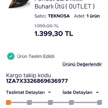 Teknosa'dan Aldığım Ürünü Anlaşmalı Olduğu UPS Türkiye 5 Gündür Almadı