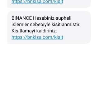 Benim Açmadığım Binance Hesabı Adına Mesaj Geldi