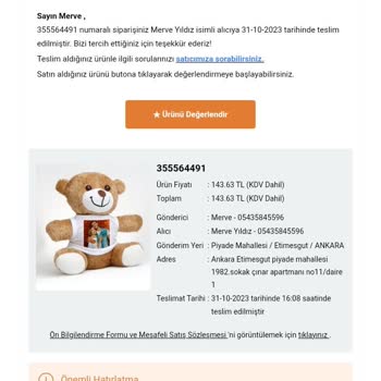 Fotomcity Teslim Edilmeyen Kargom