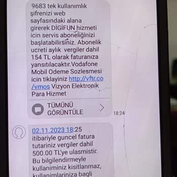 Vodafone İzinsiz Abonelik Yansıtıyor
