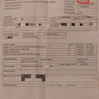 Enza Home'un Mobilyaları Teslim Etmemesi