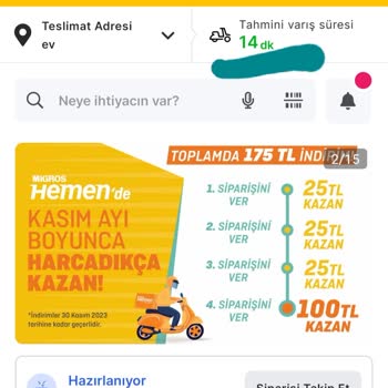 Migros Hemen Teslimat Gecikmesi