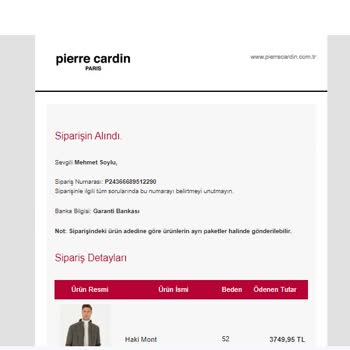 Pierre Cardin Giyim Pierre Cardin Ürünü Satıp Ürünü Göndermemesi