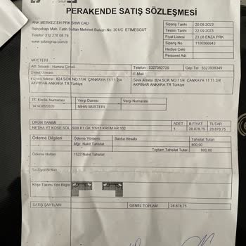 Yataş Ürünüm Zamanında Ve Doğru Bir Şekilde Teslim Edilmiyor.