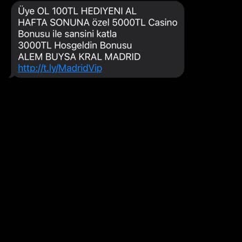 Vodafone +44 Ve +49 Numaralardan Gelen Bahis Mesajları