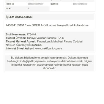 VakıfBank İade Edilmeyen "Kazandıran Tarife" Ücreti