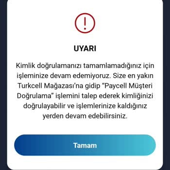 Turkcell Paycell Kimlik Doğrulama Hatası