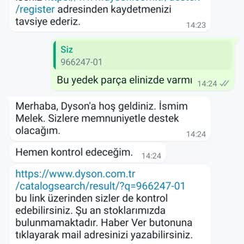 Dyson Pişmanlıktır Eski Ürün Yedek Parça Tedariği Yapmıyorlar