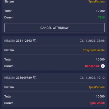 Mislibet Sitesinden Çekim Yapamıyorum