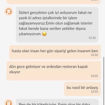 Trendyol Yemek Sipariş İptali Evde Olmama Rağmen