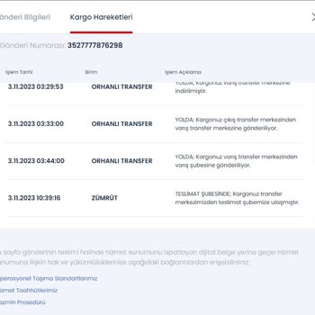 Aras Kargo Zümrüt Şube Sorunları