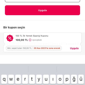 Yemeksepeti İlk Siparişe Verdiği Kupon Kullanılmıyor