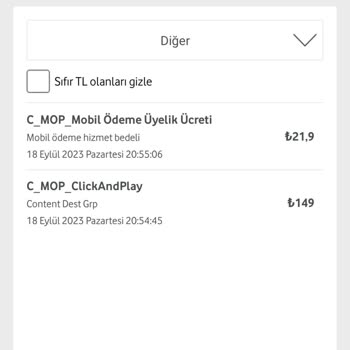 VizyonMobil Mobil Vizyon Benden Habersiz Faturama 149 TL Küsur Fiyat Yansıtmış